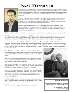 isaac feinsilver - Midwest Center for Holocaust Education