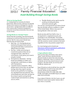 Asset Building through Savings Bonds