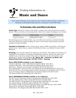 Music and Dance
