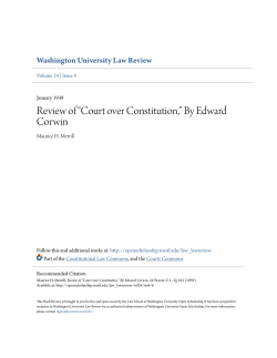 Review of &ldquo;Court over Constitution,&rdquo; By Edward Corwin