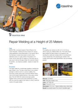 Laserline Repair Welding at a Height of 25 Meters