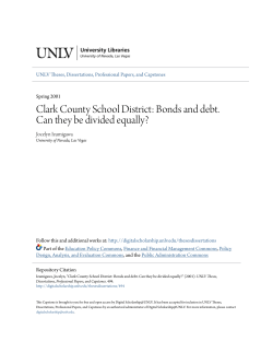 Clark County School District: Bonds and debt. Can they be divided