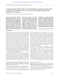 Acquired somatic ATRX mutations in