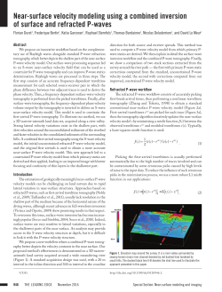Near-surface velocity modeling using a combined inversion of