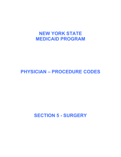 Procedure Codes, Section 5 - Surgery