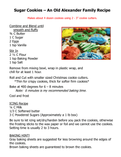 Sugar Cookies &ndash; An Old Alexander Family Recipe