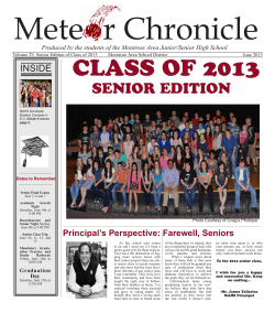 Senior Edition 2013 - the Montrose Area School District
