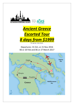 Ancient Greece Escorted Tour 8 days from $1999