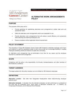 Alternative Work Arrangements Policy
