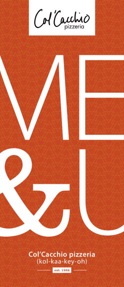 DOWNLOAD Col`Cacchio pizzeria MENU