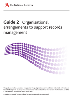 Guide 2 Organisational arrangements to support records