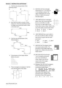 Yr7-AreaPerimeterExercises (Worksheet)
