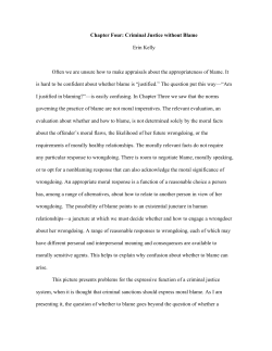 Criminal Justice without Blame