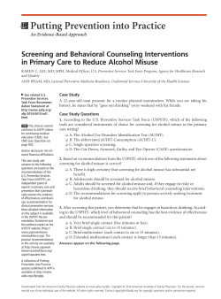 Putting Prevention into Practice