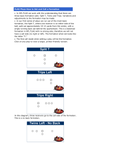 FLAG Plays-How to Set and Call a Formation