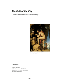 The Gait of the City Oedipus and Impressions of Modernity