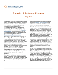 Bahrain: A Tortuous Process