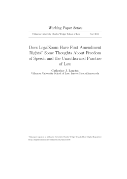 Does LegalZoom Have First Amendment Rights