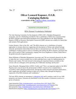 Oliver L - Catholic Library Association