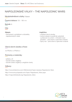 NAPOLEONSK&Eacute; V&Aacute;LKY &ndash; THE NAPOLEONIC WARS