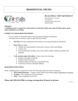 Decks - City of Little Falls