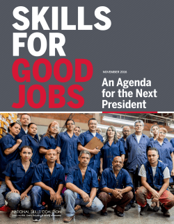 Skills for Good Jobs: An Agenda for the Next President