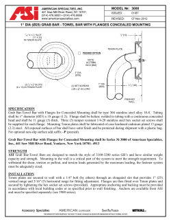 1" DIA (&Oslash;25) GRAB BAR - TOWEL BAR WITH FLANGES