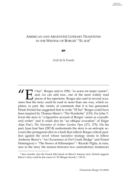 American and Argentine Literary Traditions in the