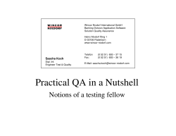 PowerPoint - Practical QA in a Nutshell