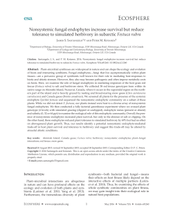 Nonsystemic fungal endophytes increase survival but reduce