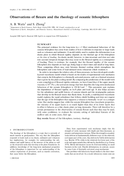 Observations of &macr;exure and the rheology of oceanic lithosphere