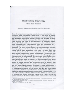 Blood-Clotting Enzymology
