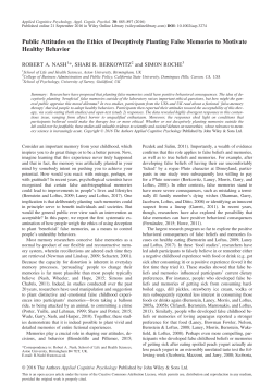 Public Attitudes on the Ethics of Deceptively Planting False