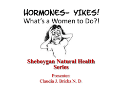 Hormones- What`s a Women to Do?!
