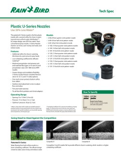 Plastic U-Series Nozzles