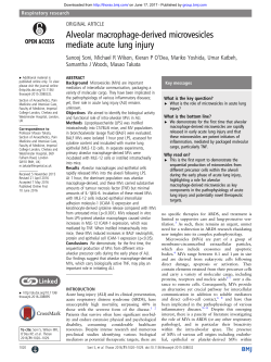 Alveolar macrophage-derived microvesicles mediate acute lung injury