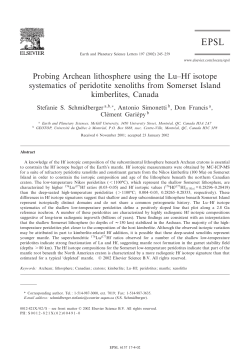 Probing Archean lithosphere using the Lu^Hf isotope systematics of