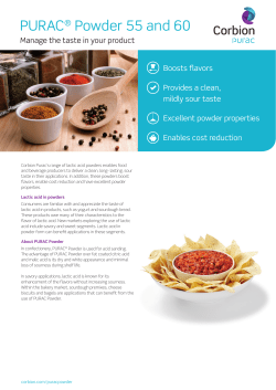 PURAC® Powder 55 and 60