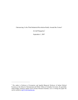 Outsourcing: Is the Third Industrial Revolution Really Around the