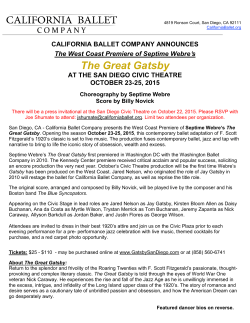 The Great Gatsby - California Ballet