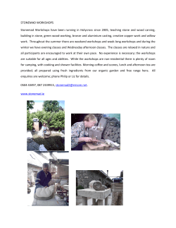 STONEMAD WORKSHOPS Stonemad Workshops have been