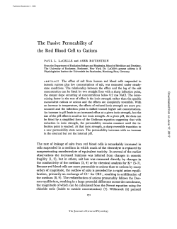 The Passive Permeability of the Red Blood Cell to Cations
