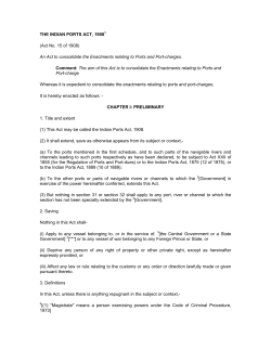 The Indian Ports Act, 1908