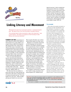 Linking Literacy and Movement