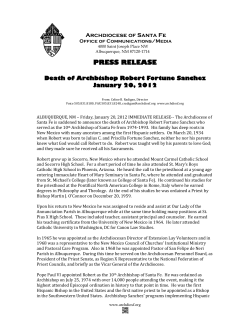Death of Archbishop Robert Fortune Sanchez