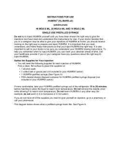 HUMIRA prefilled syringe