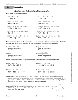Ch 8 Sec 1 Practice Solutions