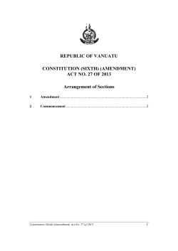 Constitution (Sixth)(Amendment) Act No. 27 of 2013