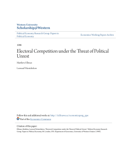 Electoral Competition under the Threat of Political Unrest