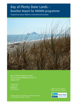 Bay of Plenty Dune Lands - Bay of Plenty Regional Council